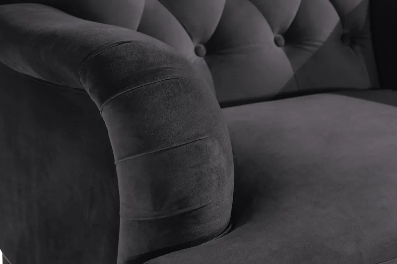 Howard Riviera Lenestol Fløyel - Mørkegrå - Møbler - Stoler & lenestoler - Lenestoler - Howard lenestol