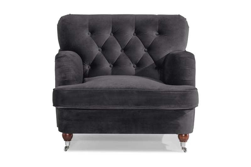 Howard Riviera Lenestol Fløyel - Mørkegrå - Møbler - Stoler & lenestoler - Lenestoler - Howard lenestol