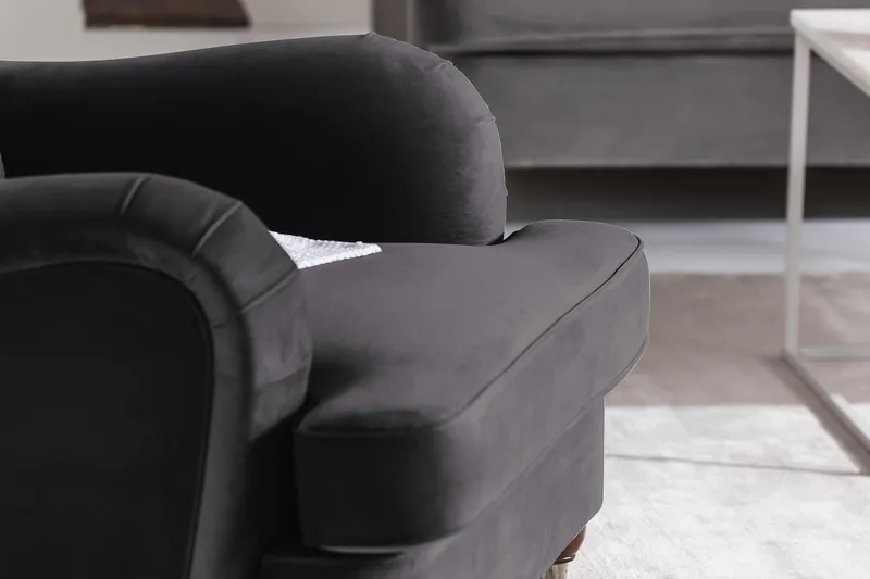 Howard Riviera Lenestol Fløyel - Mørkegrå - Møbler - Stoler & lenestoler - Lenestoler - Howard lenestol