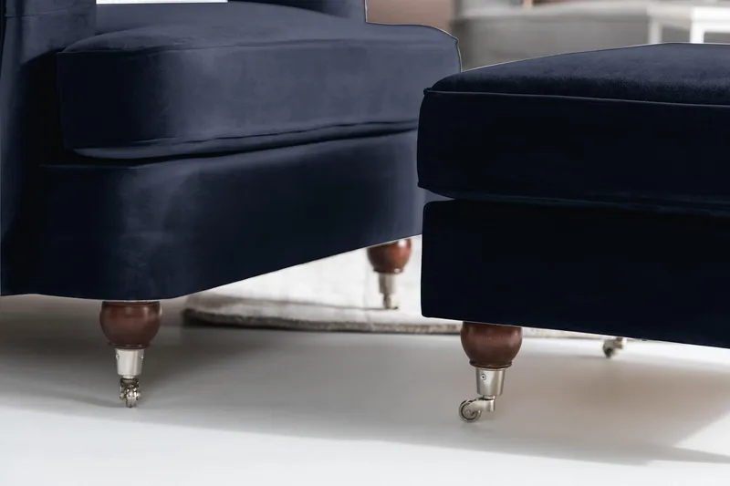 Howard Riviera Lenestol Fløyel - Midnattsblå - Møbler - Stoler & lenestoler - Lenestoler - Howard lenestol