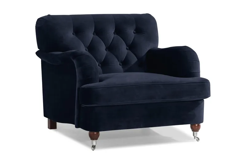 Howard Riviera Lenestol Fløyel - Midnattsblå - Møbler - Stoler & lenestoler - Lenestoler - Howard lenestol