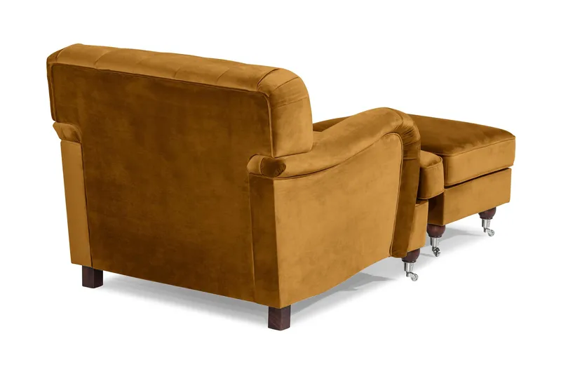 Howard Riviera Lenestol med Fotskammel - Amber - Møbler - Stoler & lenestoler - Lenestoler - Howard lenestol