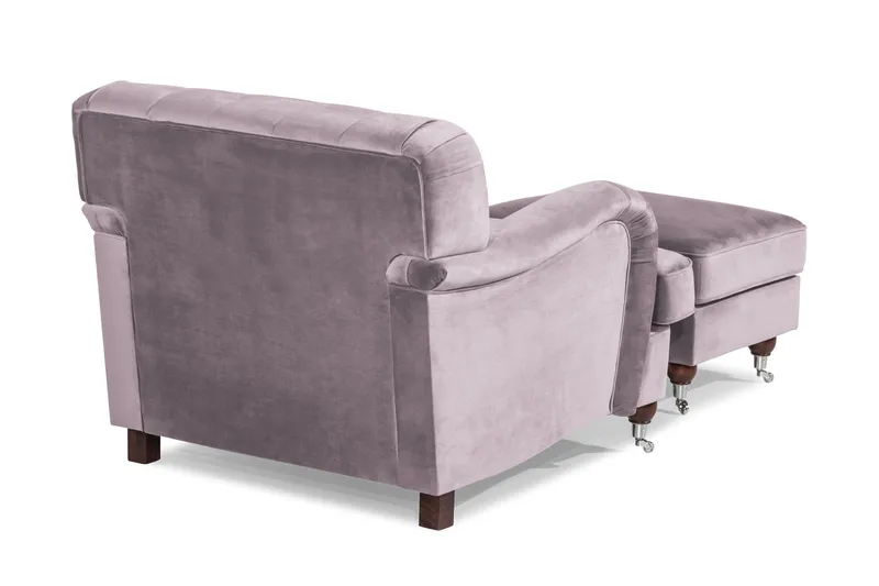 Howard Riviera Lenestol med Fotskammel - Lilla - Møbler - Stoler & lenestoler - Lenestoler - Howard lenestol