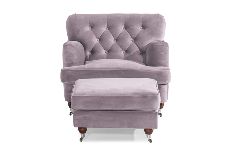 Howard Riviera Lenestol med Fotskammel - Lilla - Møbler - Stoler & lenestoler - Lenestoler - Howard lenestol