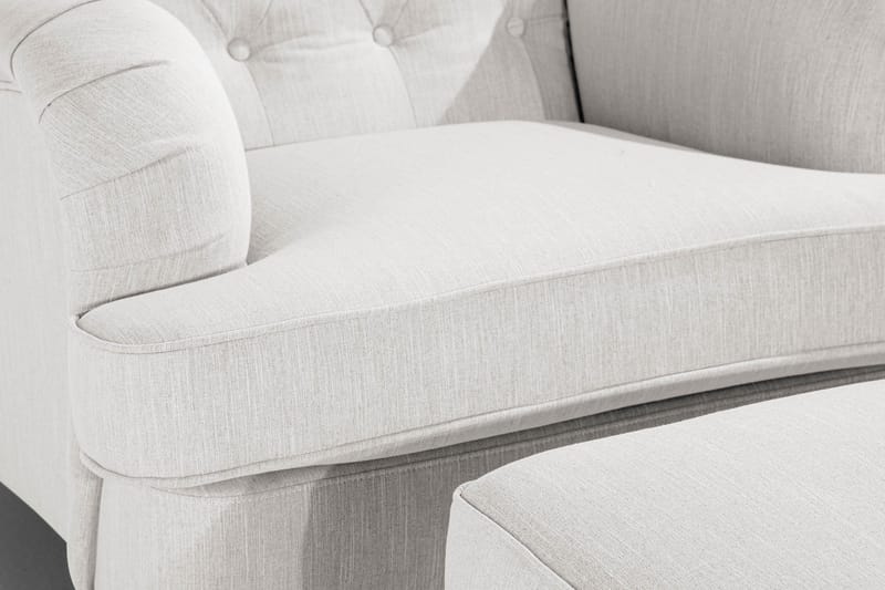 Howard Riviera Lenestol med Fotskammel - Linbeige - Møbler - Stoler & lenestoler - Lenestoler - Howard lenestol