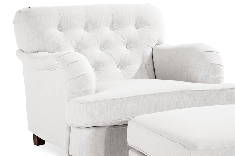 Howard Riviera Lenestol med Fotskammel - Linbeige - Møbler - Stoler & lenestoler - Lenestoler - Howard lenestol