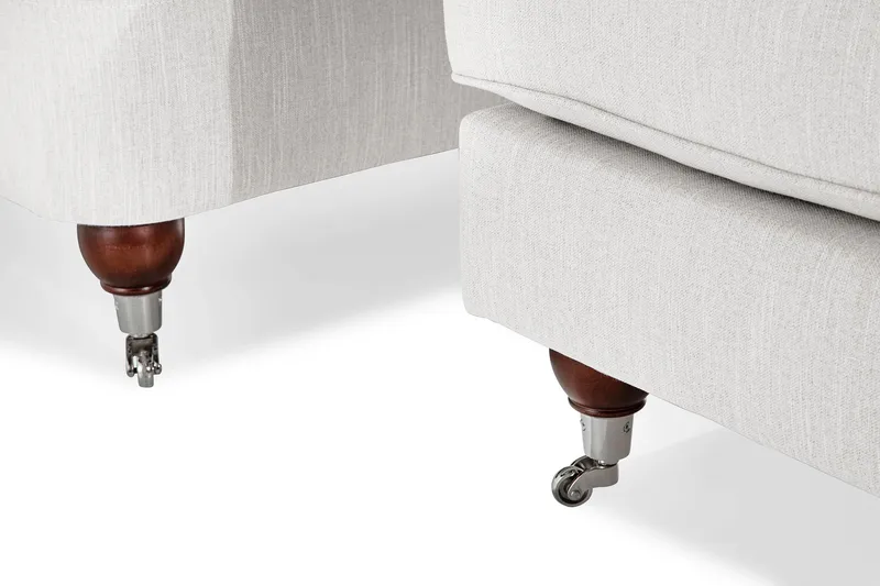 Howard Riviera Lenestol med Fotskammel - Linbeige - Møbler - Stoler & lenestoler - Lenestoler - Howard lenestol