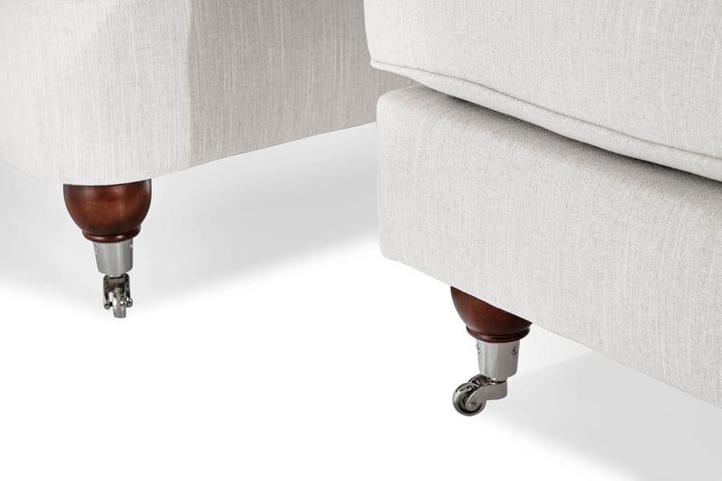 Howard Riviera Lenestol med Fotskammel - Linbeige - Møbler - Stoler & lenestoler - Lenestoler - Howard lenestol