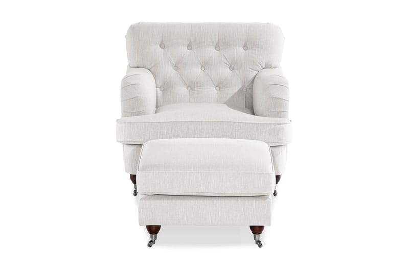 Howard Riviera Lenestol med Fotskammel - Linbeige - Møbler - Stoler & lenestoler - Lenestoler - Howard lenestol