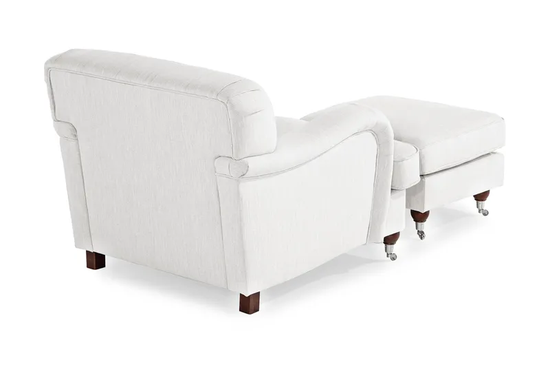 Howard Riviera Lenestol med Fotskammel - Linbeige - Møbler - Stoler & lenestoler - Lenestoler - Howard lenestol