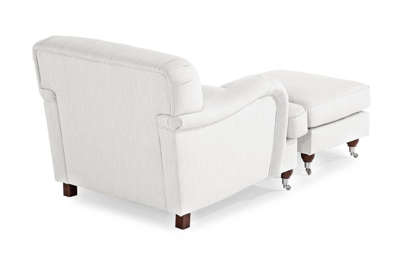 Howard Riviera Lenestol med Fotskammel - Linbeige - Møbler - Stoler & lenestoler - Lenestoler - Howard lenestol