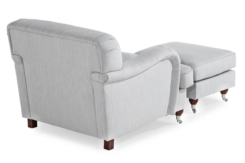 Howard Riviera Lenestol med Fotskammel - Lingrå - Møbler - Stoler & lenestoler - Lenestoler - Howard lenestol