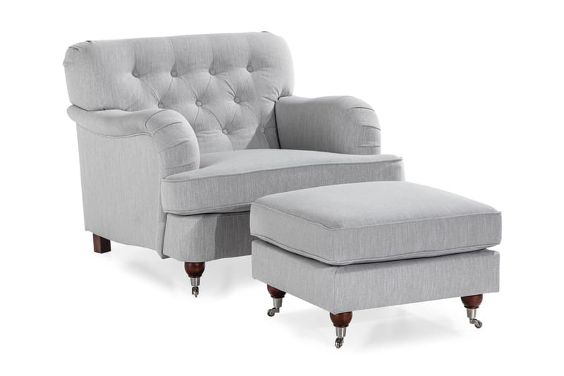 Howard Riviera Lenestol med Fotskammel, Lingrå