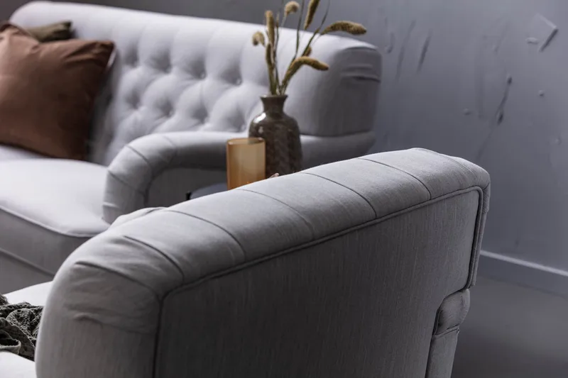 Howard Riviera Lenestol med Fotskammel - Lingrå - Møbler - Stoler & lenestoler - Lenestoler - Howard lenestol