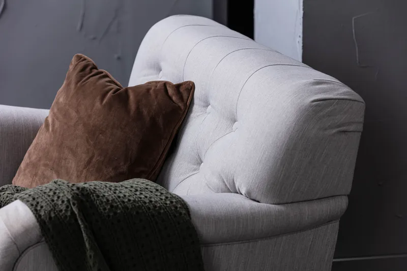 Howard Riviera Lenestol med Fotskammel - Lingrå - Møbler - Stoler & lenestoler - Lenestoler - Howard lenestol