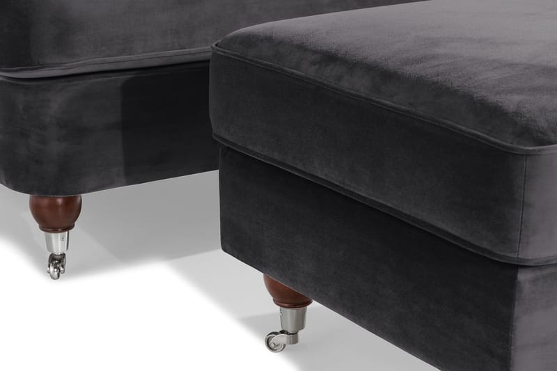 Howard Riviera Lenestol med Fotskammel - Mørkegrå - Møbler - Stoler & lenestoler - Lenestoler - Howard lenestol