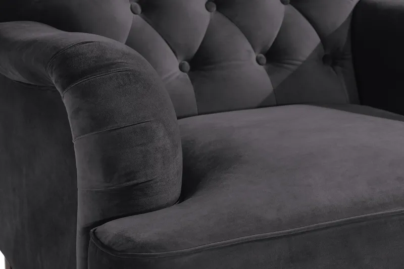 Howard Riviera Lenestol med Fotskammel - Mørkegrå - Møbler - Stoler & lenestoler - Lenestoler - Howard lenestol