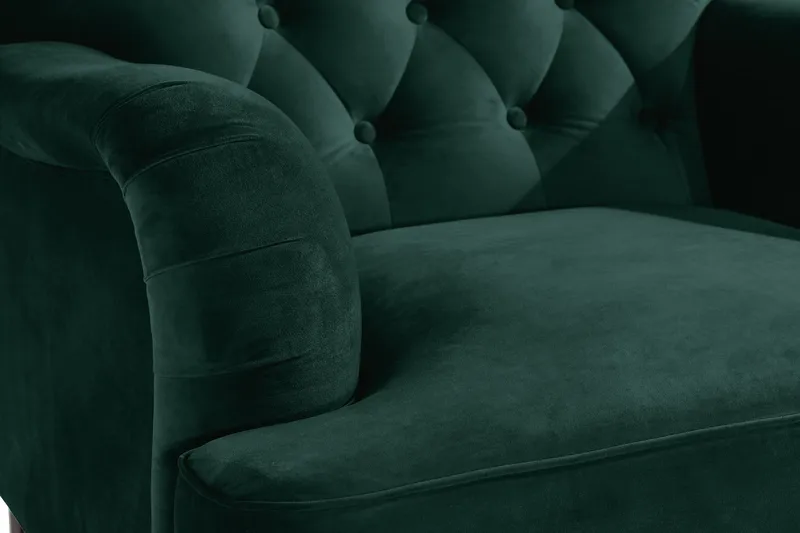 Howard Riviera Lenestol med Fotskammel - Mørkegrønn - Møbler - Stoler & lenestoler - Lenestoler - Howard lenestol