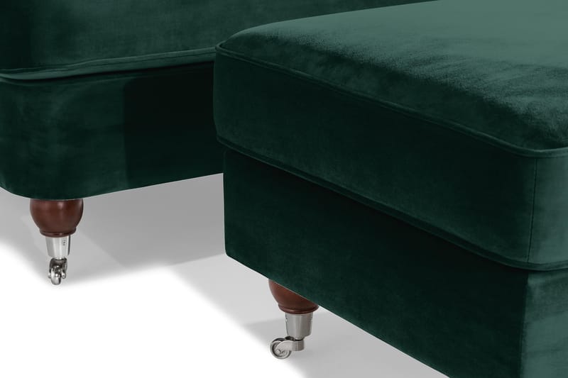 Howard Riviera Lenestol med Fotskammel - Mørkegrønn - Møbler - Stoler & lenestoler - Lenestoler - Howard lenestol