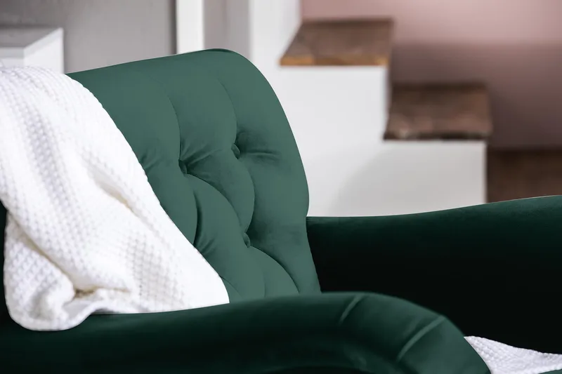 Howard Riviera Lenestol med Fotskammel - Mørkegrønn - Møbler - Stoler & lenestoler - Lenestoler - Howard lenestol