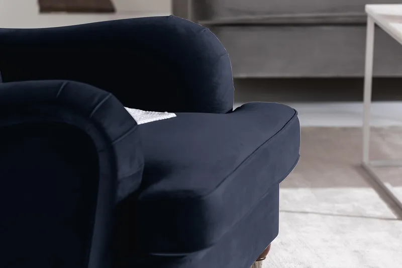 Howard Riviera Lenestol med Fotskammel - Midnattsblå - Møbler - Stoler & lenestoler - Lenestoler - Howard lenestol