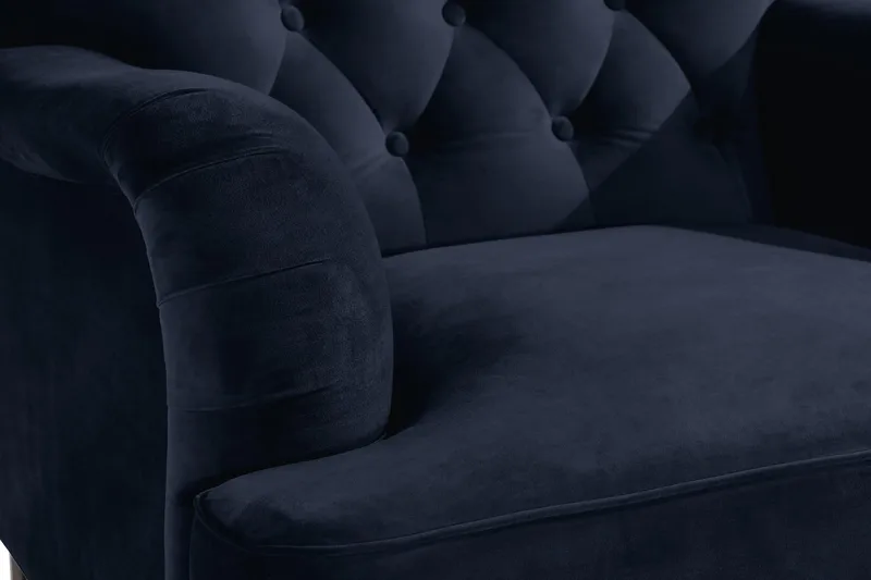 Howard Riviera Lenestol med Fotskammel - Midnattsblå - Møbler - Stoler & lenestoler - Lenestoler - Howard lenestol