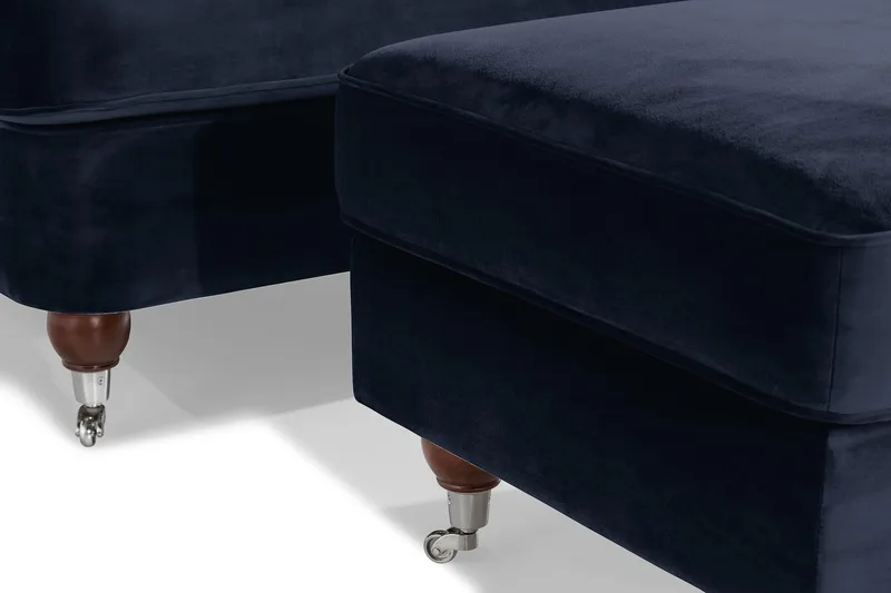 Howard Riviera Lenestol med Fotskammel - Midnattsblå - Møbler - Stoler & lenestoler - Lenestoler - Howard lenestol