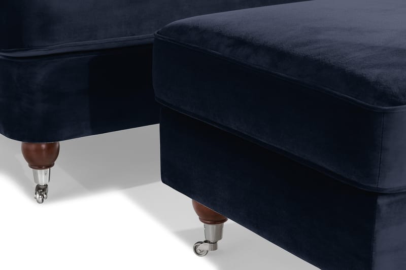 Howard Riviera Lenestol med Fotskammel - Midnattsblå - Møbler - Stoler & lenestoler - Lenestoler - Howard lenestol