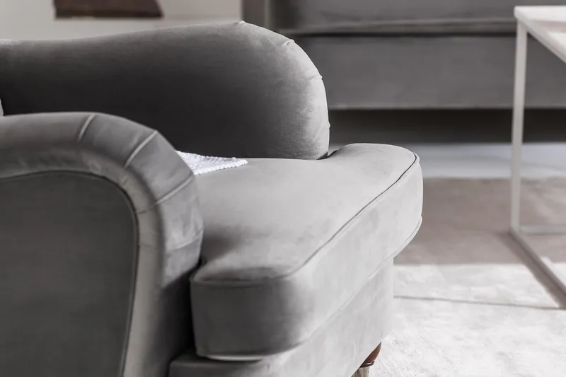 Howard Riviera Lenestol med Fotskammel - Sølvgrå - Møbler - Stoler & lenestoler - Lenestoler - Howard lenestol