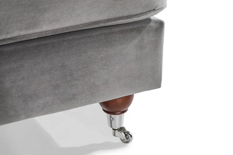 Howard Riviera Lenestol med Fotskammel - Sølvgrå - Møbler - Stoler & lenestoler - Lenestoler - Howard lenestol