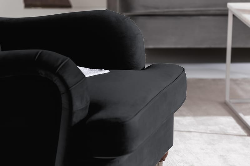 Howard Riviera Lenestol med Fotskammel - Svart - Møbler - Stoler & lenestoler - Lenestoler - Howard lenestol