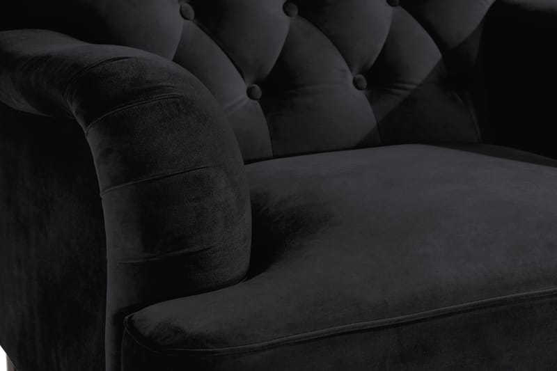 Howard Riviera Lenestol med Fotskammel - Svart - Møbler - Stoler & lenestoler - Lenestoler - Howard lenestol