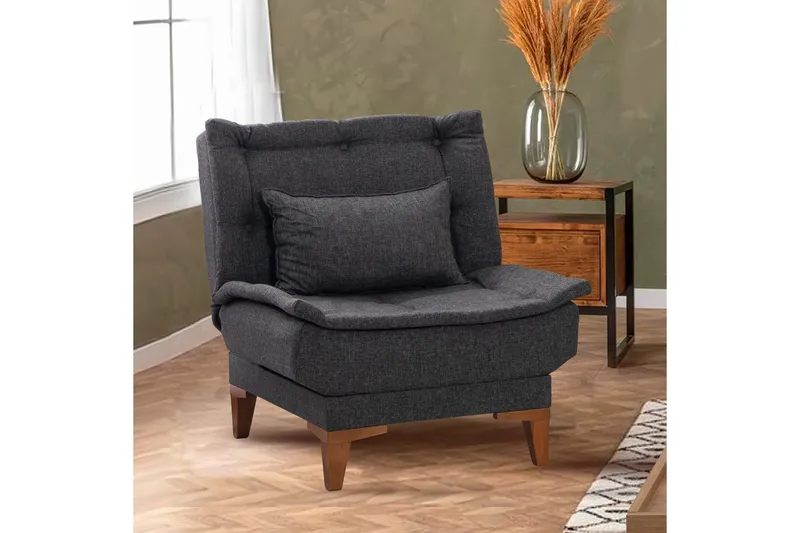 Hunterville Lenestol - Antrasitt - Møbler - Stoler & lenestoler - Lenestoler - Lenestoler uten armlene