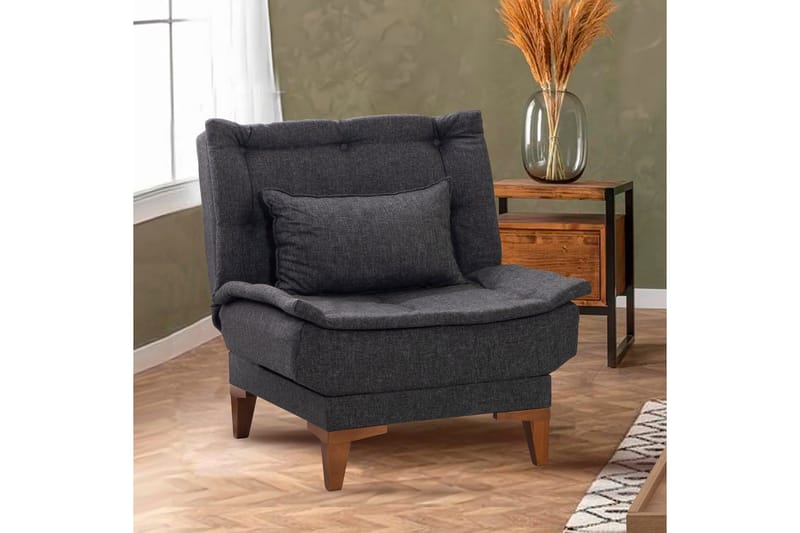 Hunterville Lenestol - Antrasitt - Møbler - Stoler & lenestoler - Lenestoler - Lenestoler uten armlene