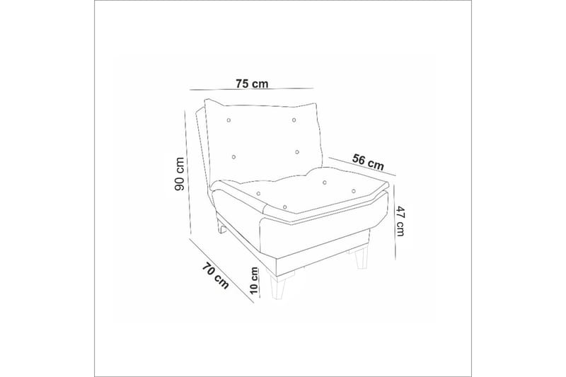 Hunterville Lenestol - Mørkegrå - Møbler - Stoler & lenestoler - Lenestoler