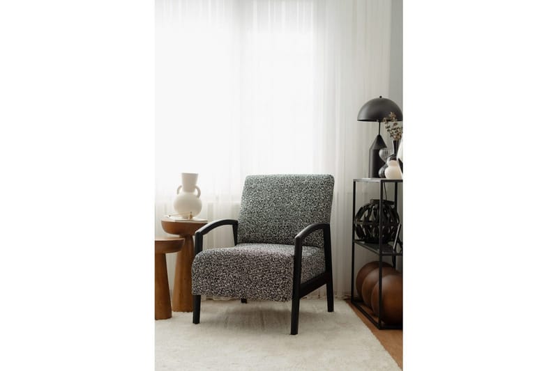 Illen Öronlappsfåtölj, Sort/Hvit