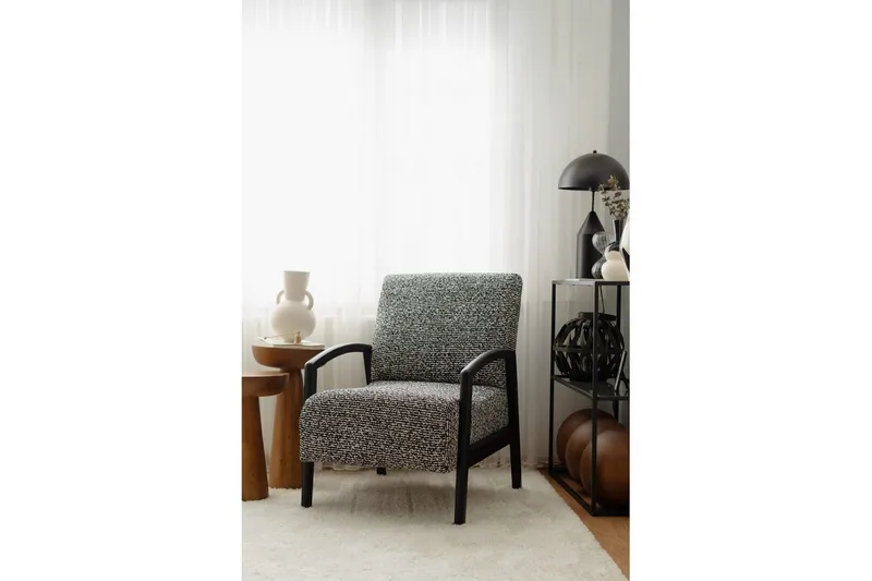 Illen Öronlappsfåtölj, Sort/Hvit