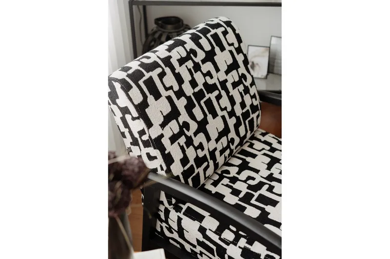 Illen Öronlappsfåtölj - Sort/Hvit - Møbler - Stoler & lenestoler - Lenestoler - Ørelappstol