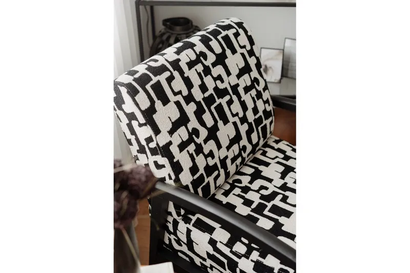 Illen Öronlappsfåtölj - Sort/Hvit - Møbler - Stoler & lenestoler - Lenestoler - Ørelappstol