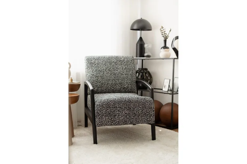 Illen Öronlappsfåtölj - Sort/Hvit - Møbler - Stoler & lenestoler - Lenestoler