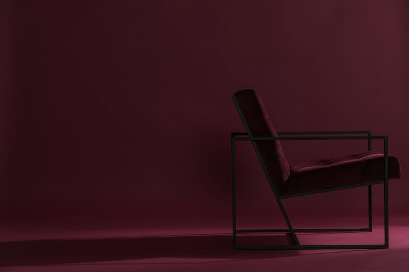 Indy Lenestol - Rød/Svart - Møbler - Stoler & lenestoler - Lenestoler