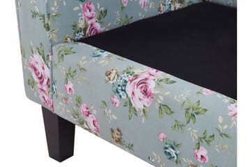 Ingeberg Lenestol med Fotskammel Blomstermønster - Grønn - Møbler - Stoler & lenestoler - Lenestoler