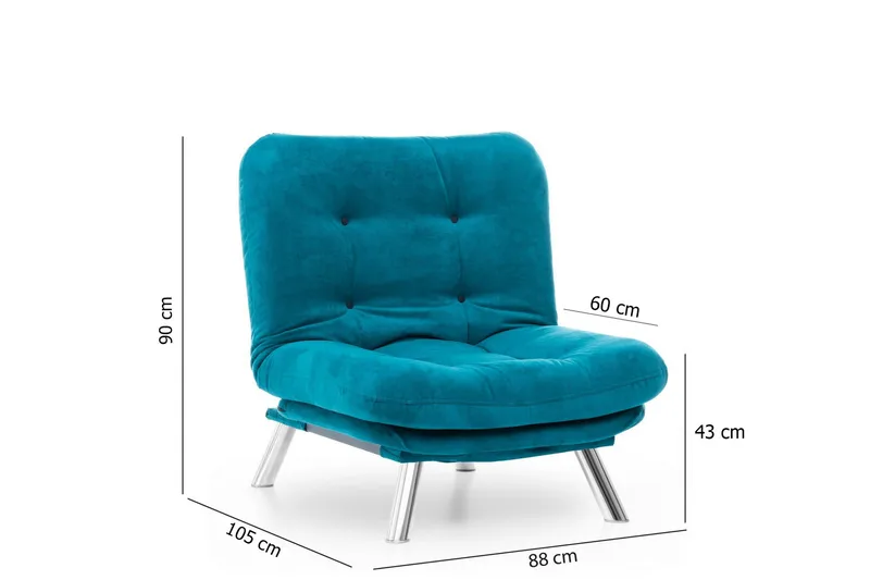 Janiece Lenestol - Blågrønn - Møbler - Stoler & lenestoler - Lenestoler