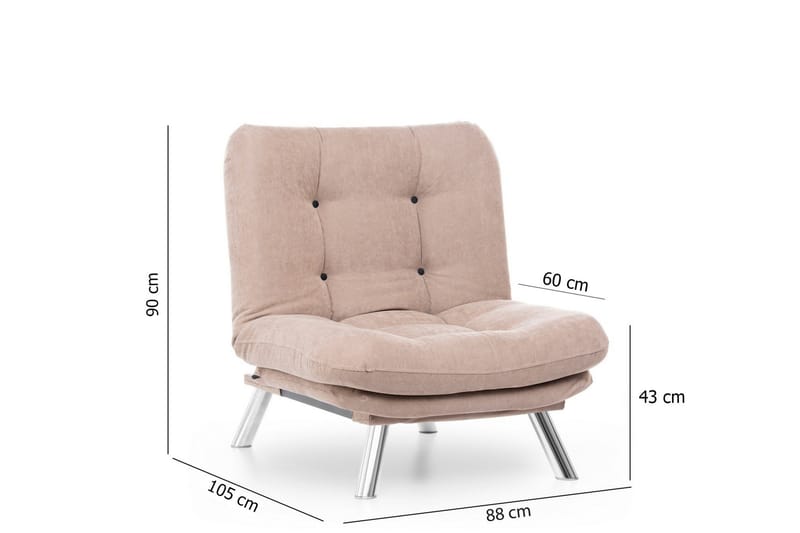 Janiece Lenestol - Brun - Møbler - Stoler & lenestoler - Lenestoler - Lenestoler uten armlene