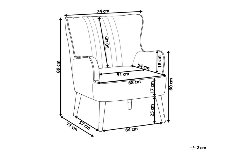 Jermeka Lenestol Fløyel - Grønn - Møbler - Stoler & lenestoler - Lenestoler
