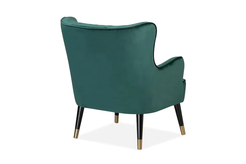 Jermeka Lenestol Fløyel - Grønn - Møbler - Stoler & lenestoler - Lenestoler