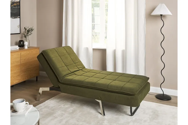 Karyne Sjeselong 179 cm - Grønn - Møbler - Stoler & lenestoler - Lenestoler - Sjeselonglenestol & divanlenestol