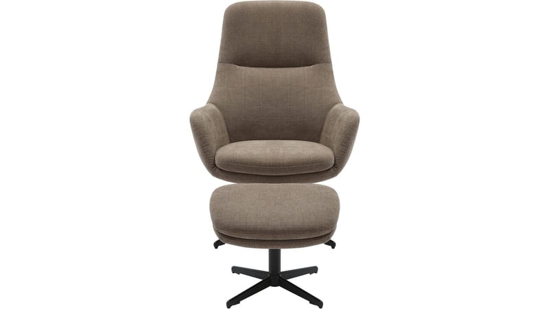 Kiresto lenestol med fotskammel, svingfunksjon - Grå - Møbler - Stoler & lenestoler - Lenestoler - Recliner & kinostol