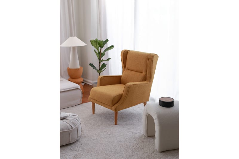Klam Lenestol - Sennep - Møbler - Stoler & lenestoler - Lenestoler