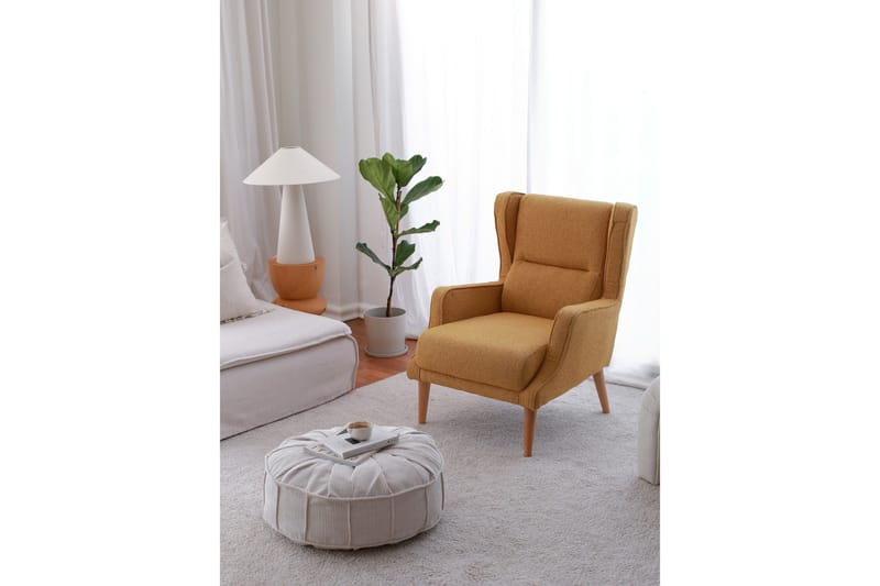 Klam Lenestol - Sennep - Møbler - Stoler & lenestoler - Lenestoler